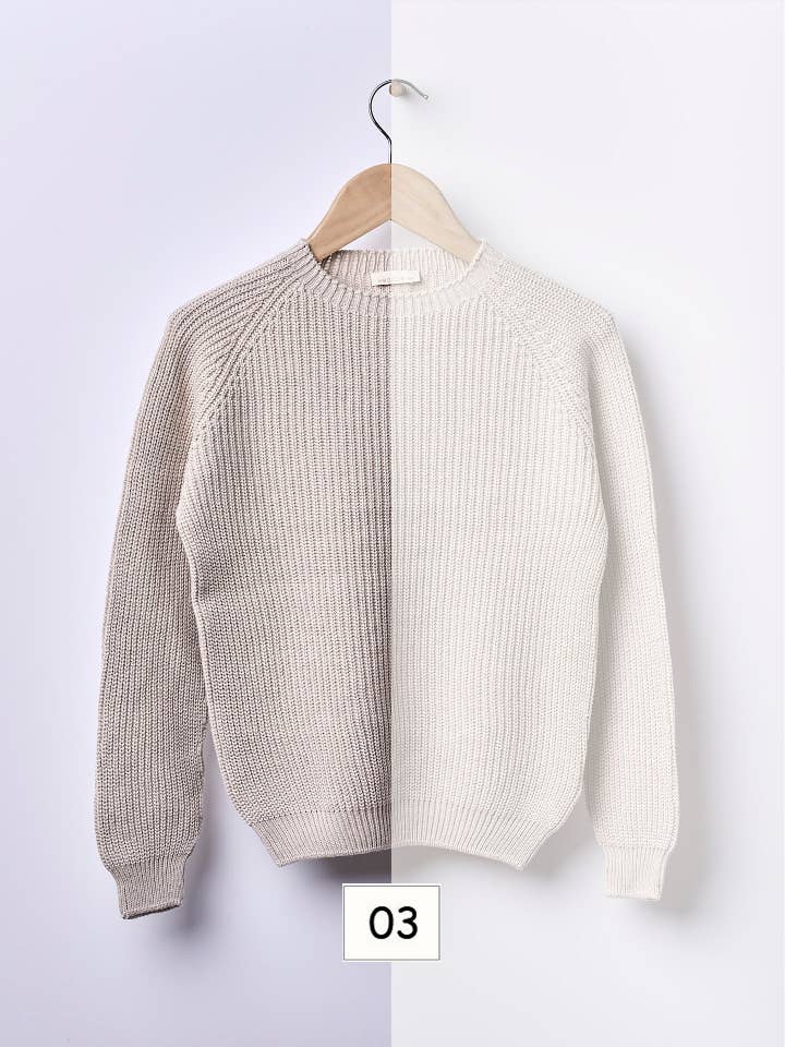 Sweater knitted in organic cotton (child) | MATCHY-MATCHY FAMILY for wholesale by Wedoble: sustainable children's fashion