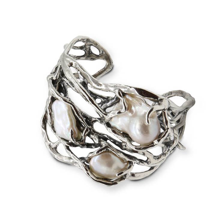 Armband i silver, brons och naturstenar (BA021P) för wholesale av Mandile Gioielli