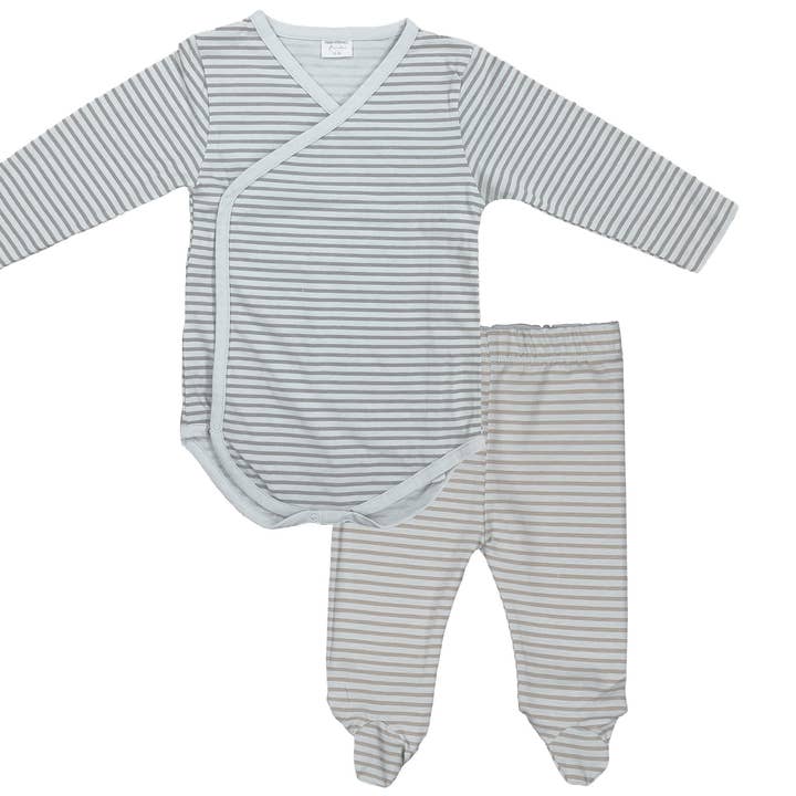 Ensemble 2 pièces pour bébé avec pantalon et body à manches longues pour la vente par FRANK HERMANOS