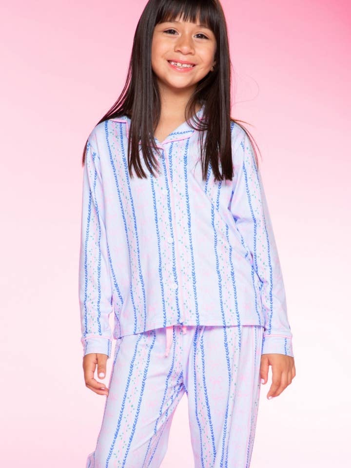 Top de manga larga Simply Soft con botones y pantalón de karate para venta al por mayor de PixieLane