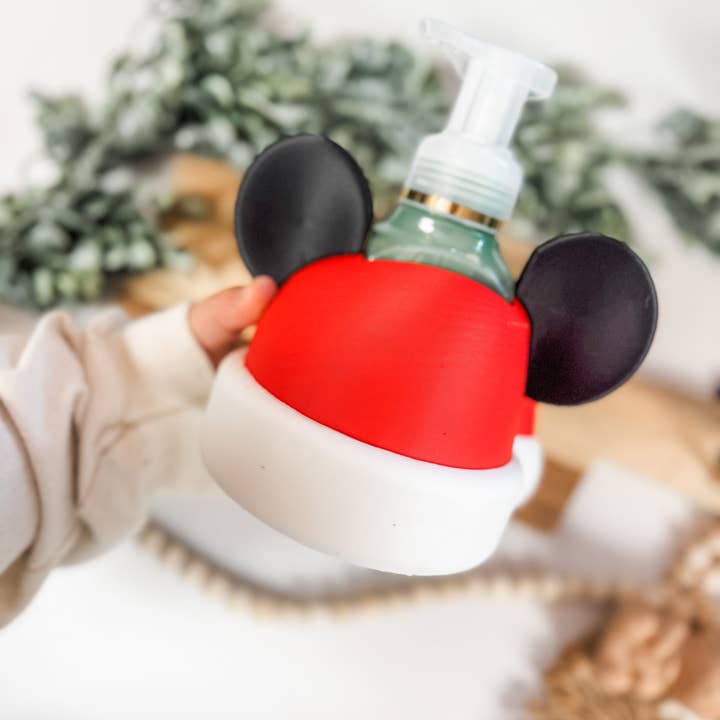 Santa Mouse Soap Holder – 3D Printed Holiday Soap Dispenser Cover for wholesale by Lumber Revolution