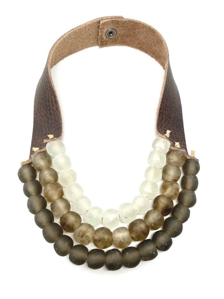 Krobo 3 Strand • Willow for wholesale by Stephanie Leigh Jewelry