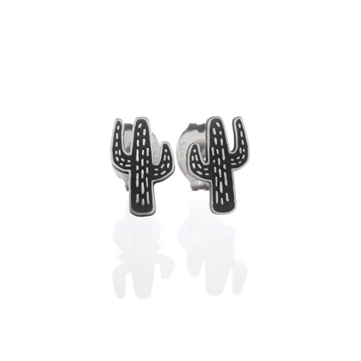 Cactus Stud Earrings for wholesale by The Bearded Jeweler