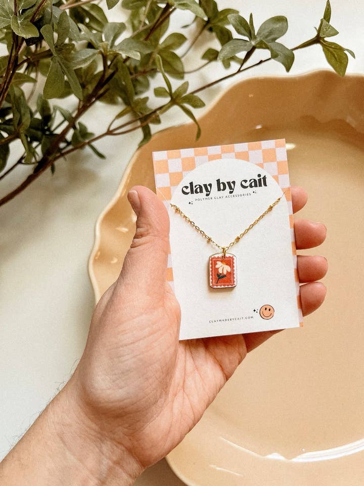 The Betty Polymer Clay Necklace for wholesale by Clay By Cait