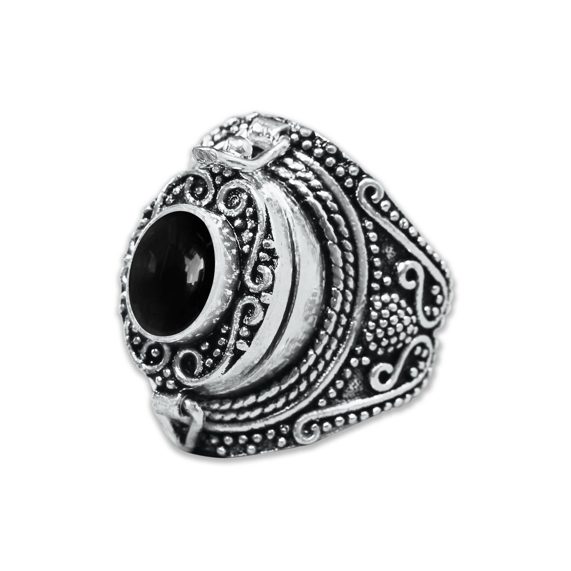 Handmade Jewels - Vendita all'ingrosso Anelli cocktail/statement - Anelli a Scomparto Placcati in Argento Fatti a Mano – Anelli Veleno con Scomparto Nascosto7