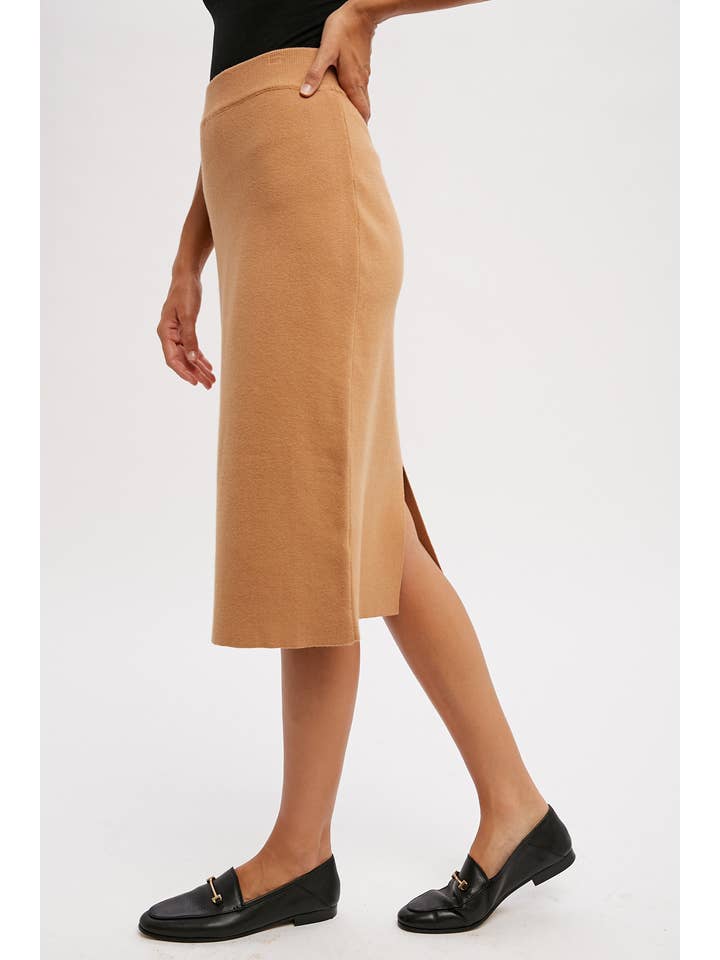 Bluivy - Wholesale Skirt - Women's - H LINE MIDI SWEATER SKIRT1