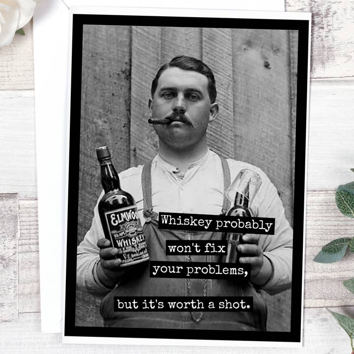 Whiskey Probably Won't Fix Your Problems, But It's Worth... for wholesale by Raven's Rest Studio