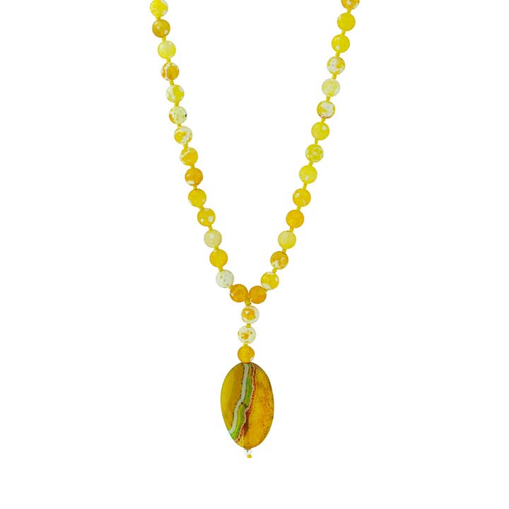 Agathe yellow necklace for wholesale by Enomis