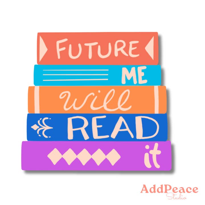 Toekomstige Ik Zal Het Lezen Grappig Boek Sticker voor Lezers voor wholesale door AddPeace Studio