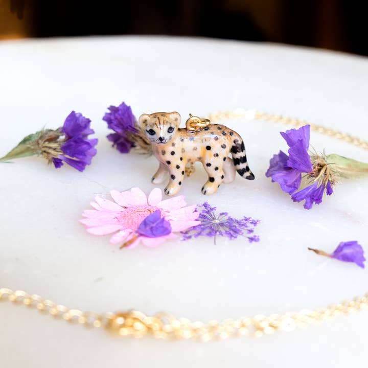 Peter and June - Wholesale Pendant/Charm Necklace - Tiny Cheetah Necklace