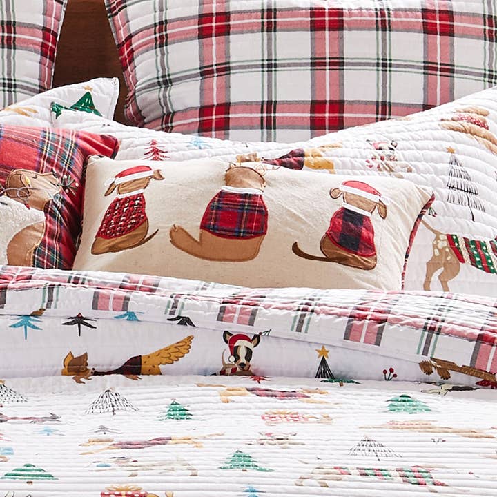 Levtex Home – Almofada decorativa/de sofá por atacado – Almofada Natural Jingle Patas Cães1