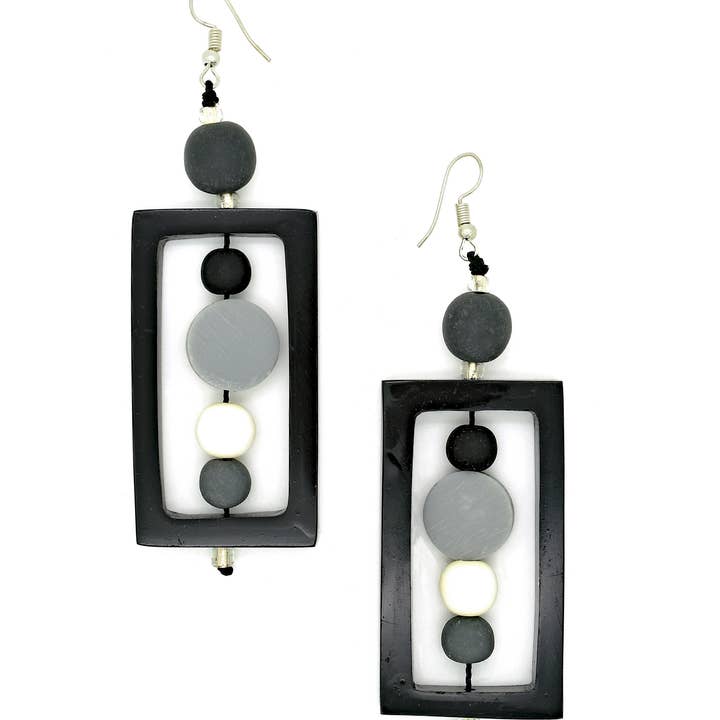 Abacus Resin Earrings-07318 for wholesale by Nusantara Inc.