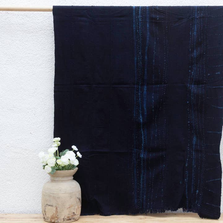 Tissu de boue indigo foncé pour la vente par De-cor