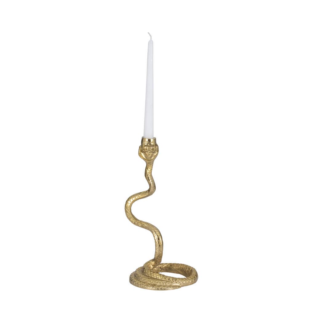 Sagebrook Home - Wholesale Candle Holder - Candle Holder - Gold Metal Snake Tealights Taper, 13 in.6