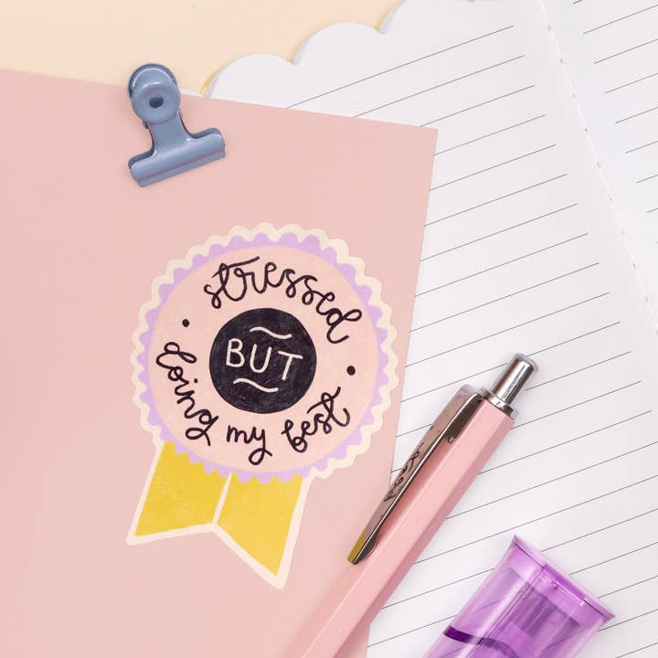 Vinyl sticker - stressed but doing my best for wholesale by Oh, Laura