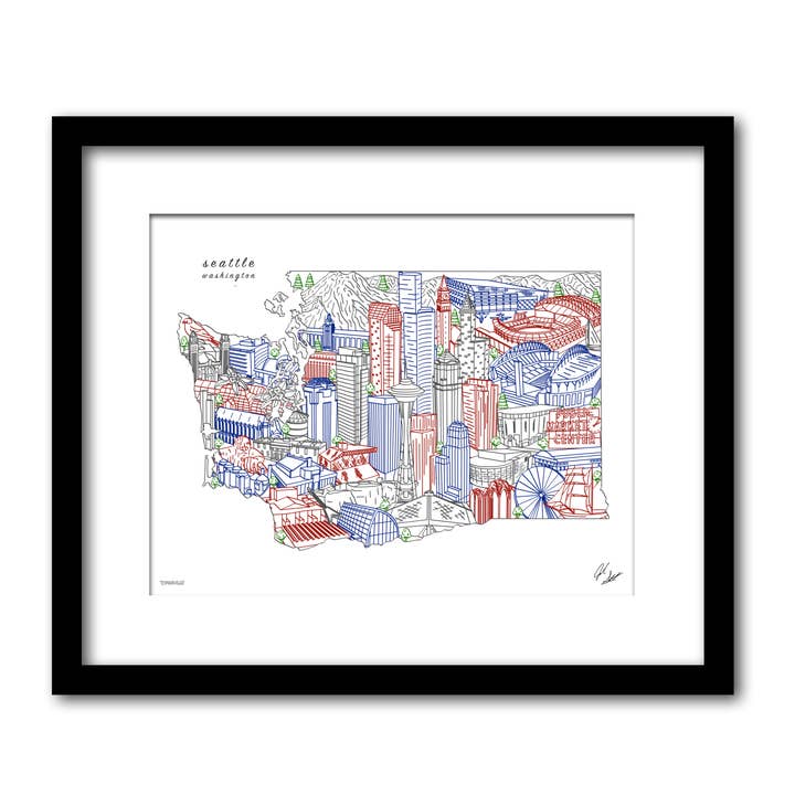 Seattle Washington Wanddekor für den Großhandel von Townsville Art