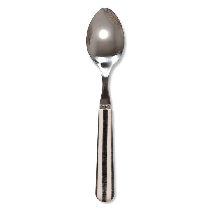 Paul black striped stainless steel spoon for wholesale by Opjet Paris
