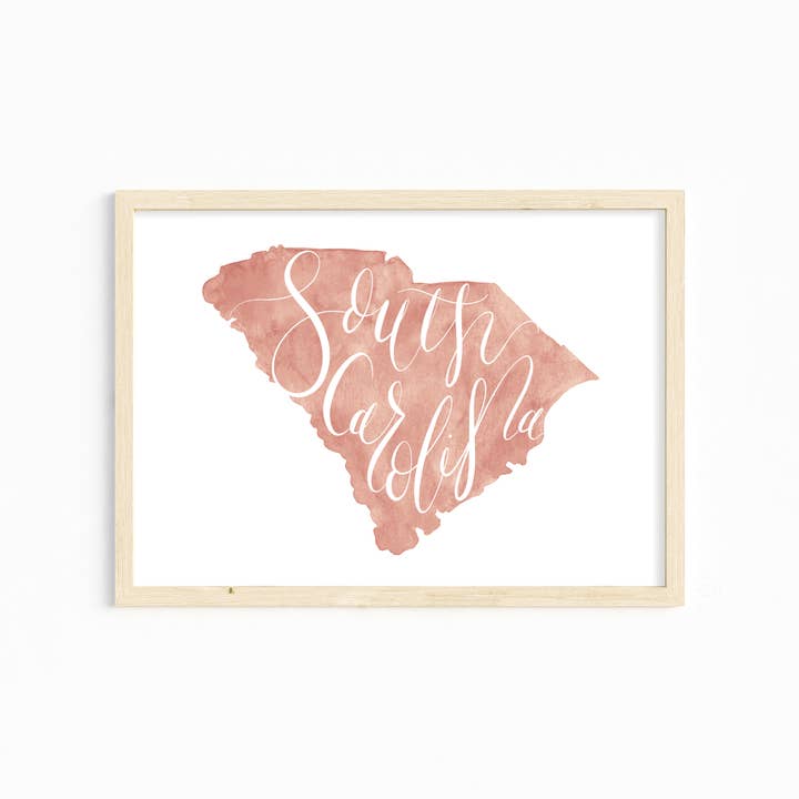 traveldashery - Wholesale Art Print - south carolina watercolor print2