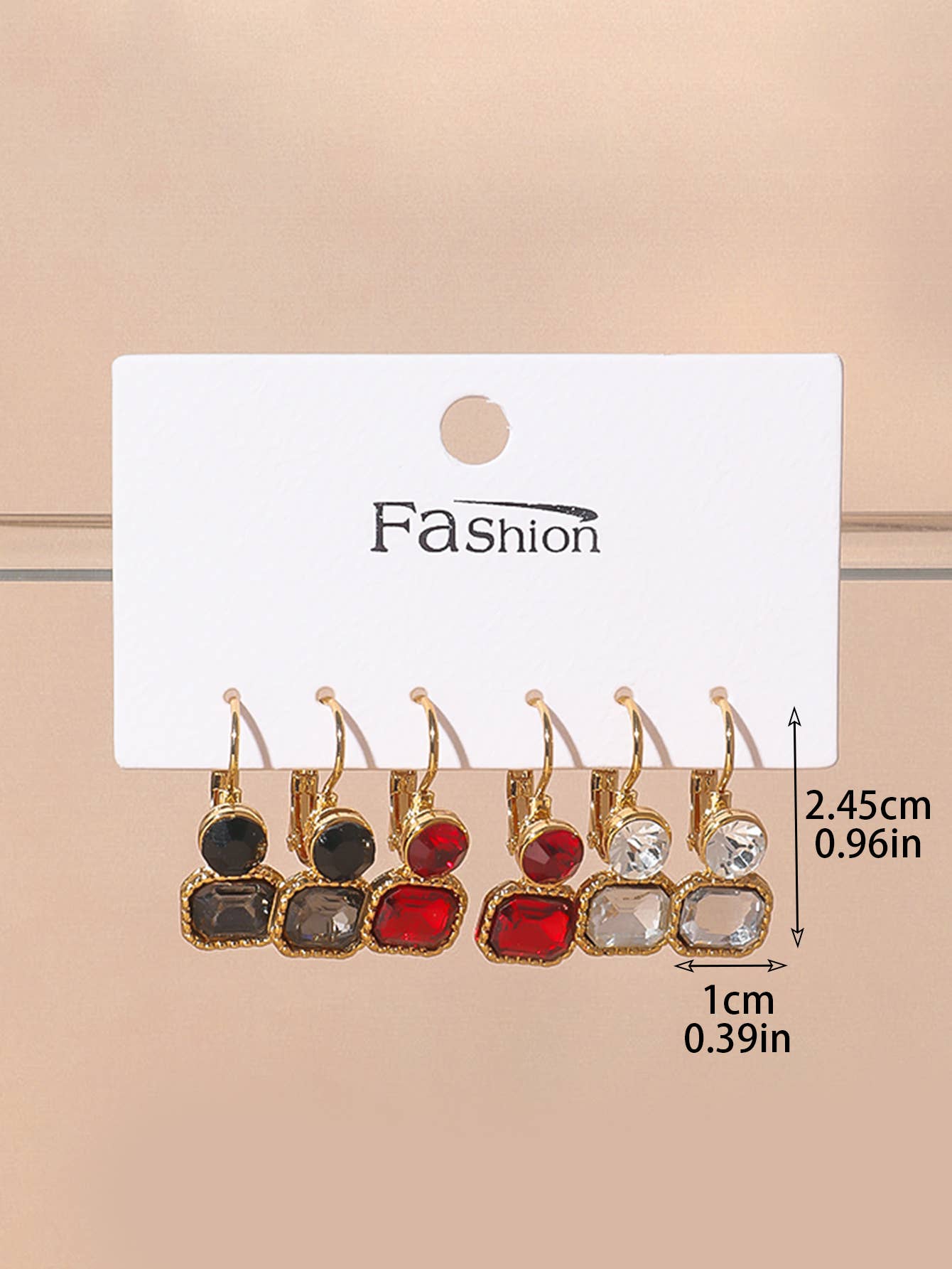 Blossom bijoux - Wholesale Jewelry Set - Set of 3 pairs of Strass Sleeping Bag 25AHBOL0363