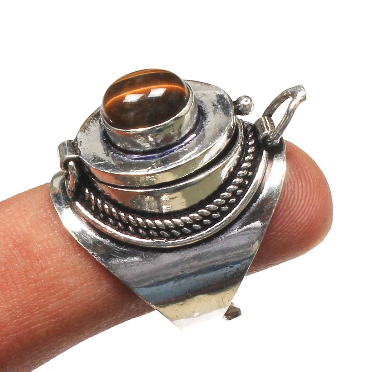 Handmade Jewels - Vendita all'ingrosso Anelli cocktail/statement - Anelli a Scomparto Placcati in Argento Fatti a Mano – Anelli Veleno con Scomparto Nascosto5