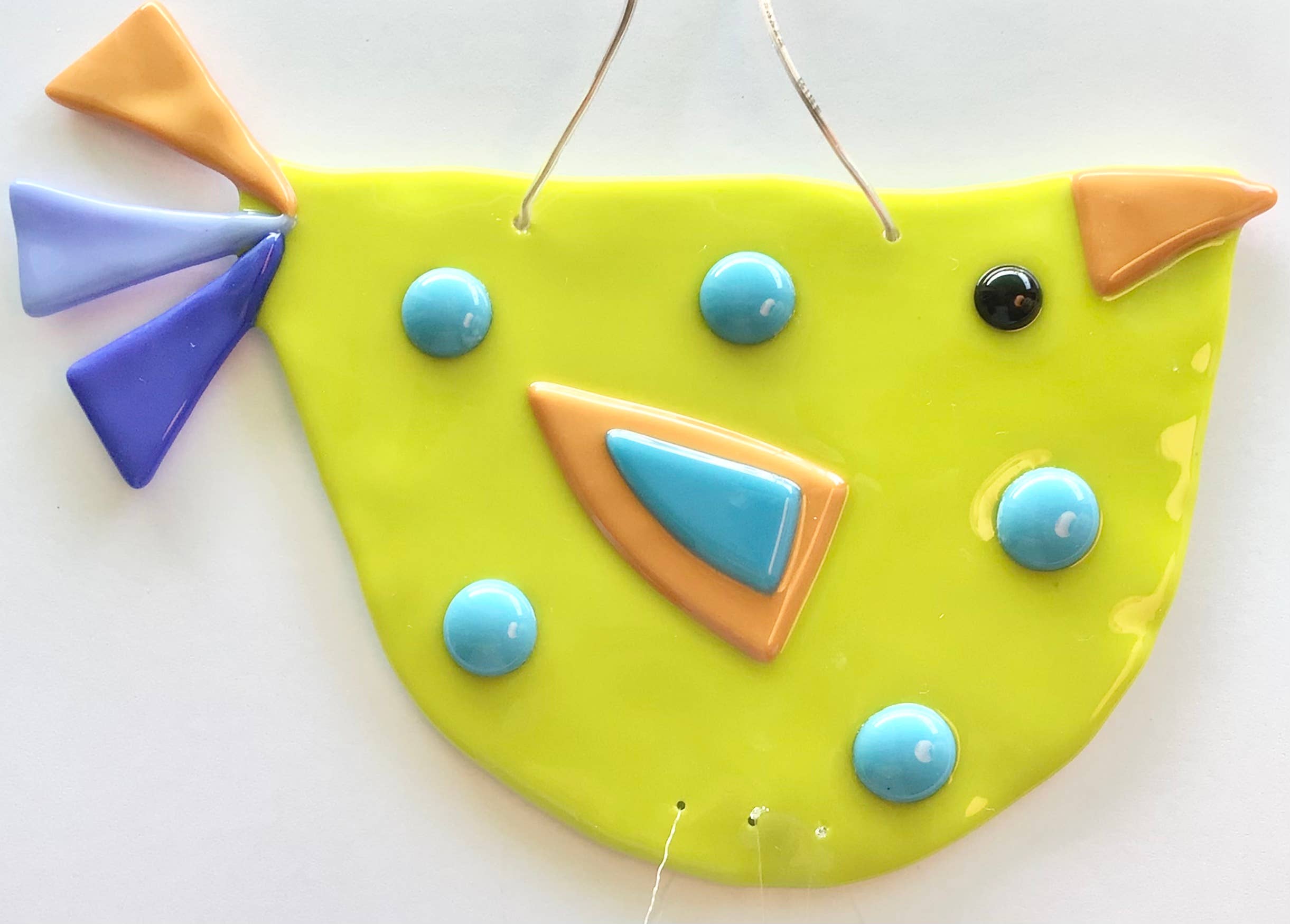 Fish Tales - Vente Carillons - Bird Wind Chime en verre fusionné1