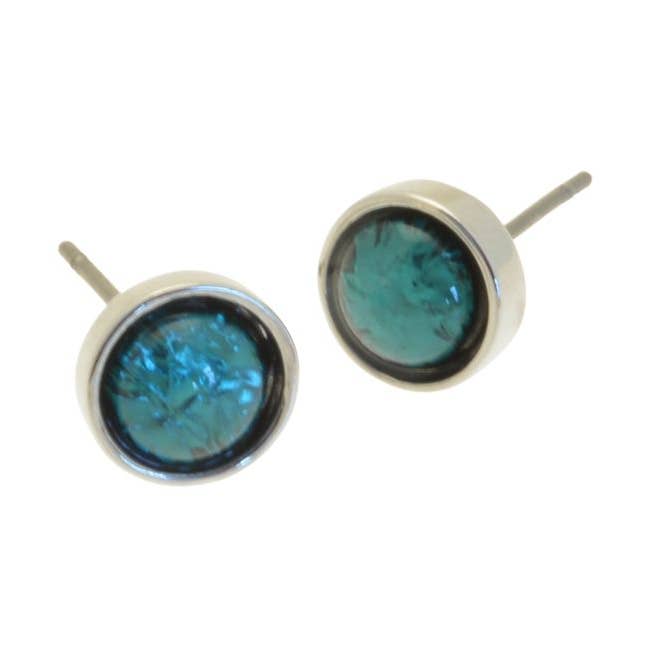 Miss Milly Limited – wholesale Stud/post earrings – Forest Green Foil Stud Earrings0