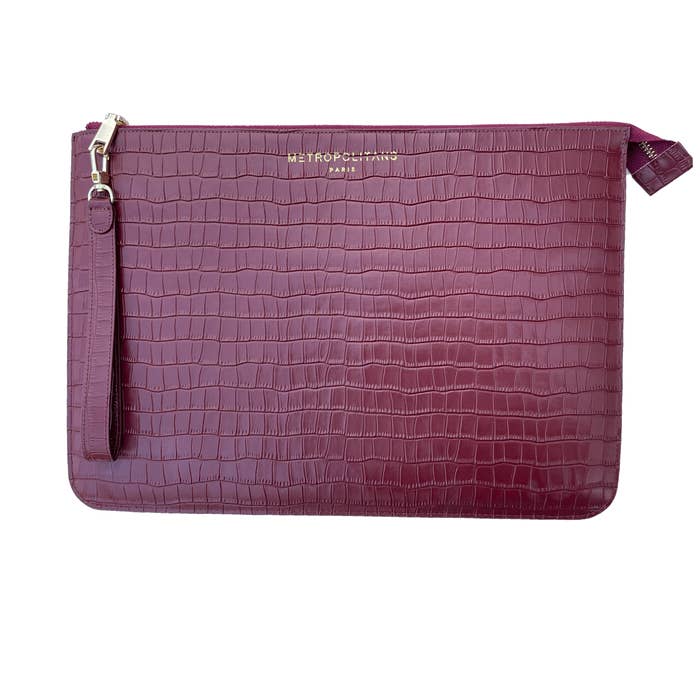 Cartella bordeaux rossa per la vendita all'ingrosso da parte di Metropolitans Paris