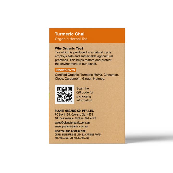 Planet Organic - Wholesale Tea bags - Turmeric Chai Tea Bags5