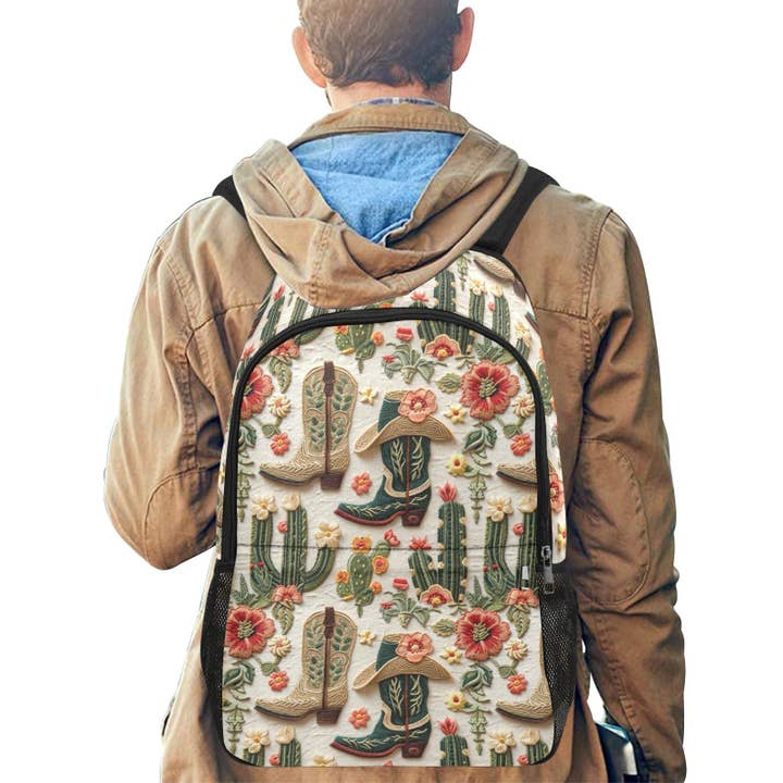 Floral Boots Cactus Backpack for wholesale by BAHA RANCH WESTERN WEAR