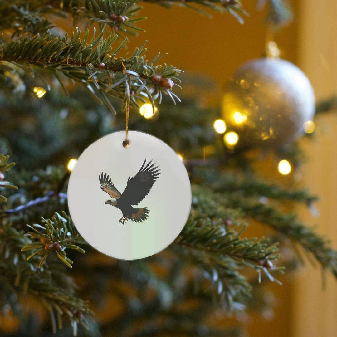 3dRose - Wholesale Ornament - 3dRose, A Gathering Of SIx Crows Artistic Silhouette, Ornament6