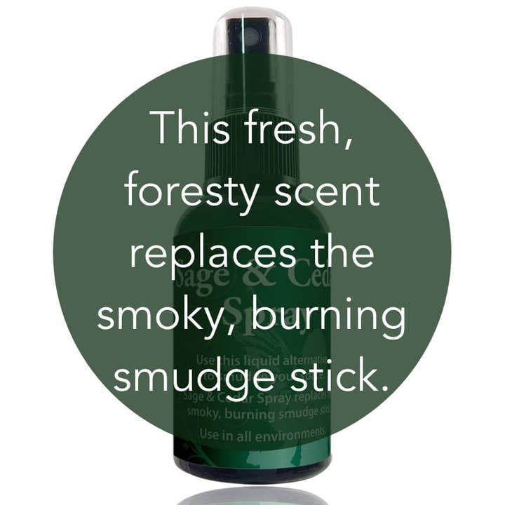 The Crystal Garden - Wholesale Smudge Spray - Sage and Cedar Spray | 2 oz
