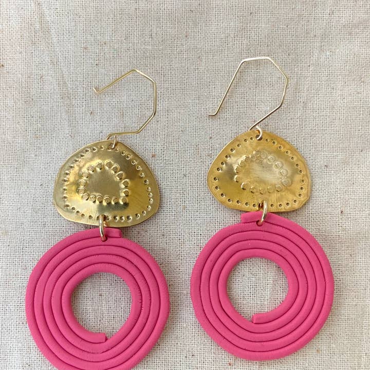 Sepea Earring Blush for wholesale by Rebecca Mullins Studio