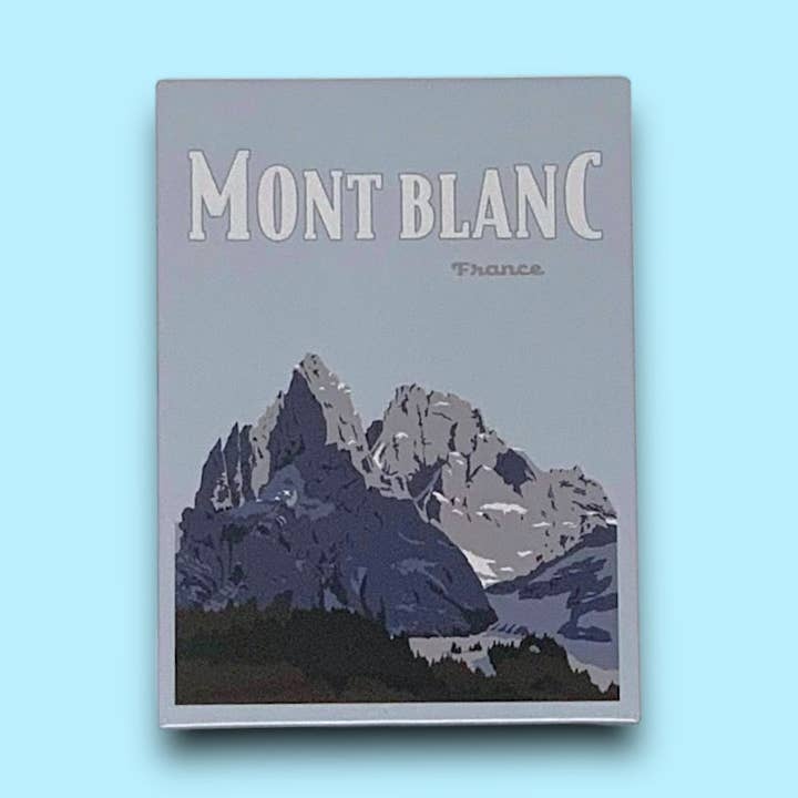 Mont Blanc, France Fridge Magnet for wholesale by Blue Bison Apparel