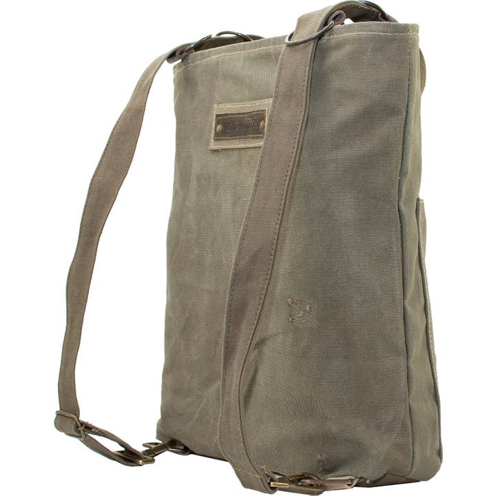 Vintage Addiction - Wholesale Backpack - Unisex - RECYCLED MILITARY TENT CROSSBODY/BACKPACK4