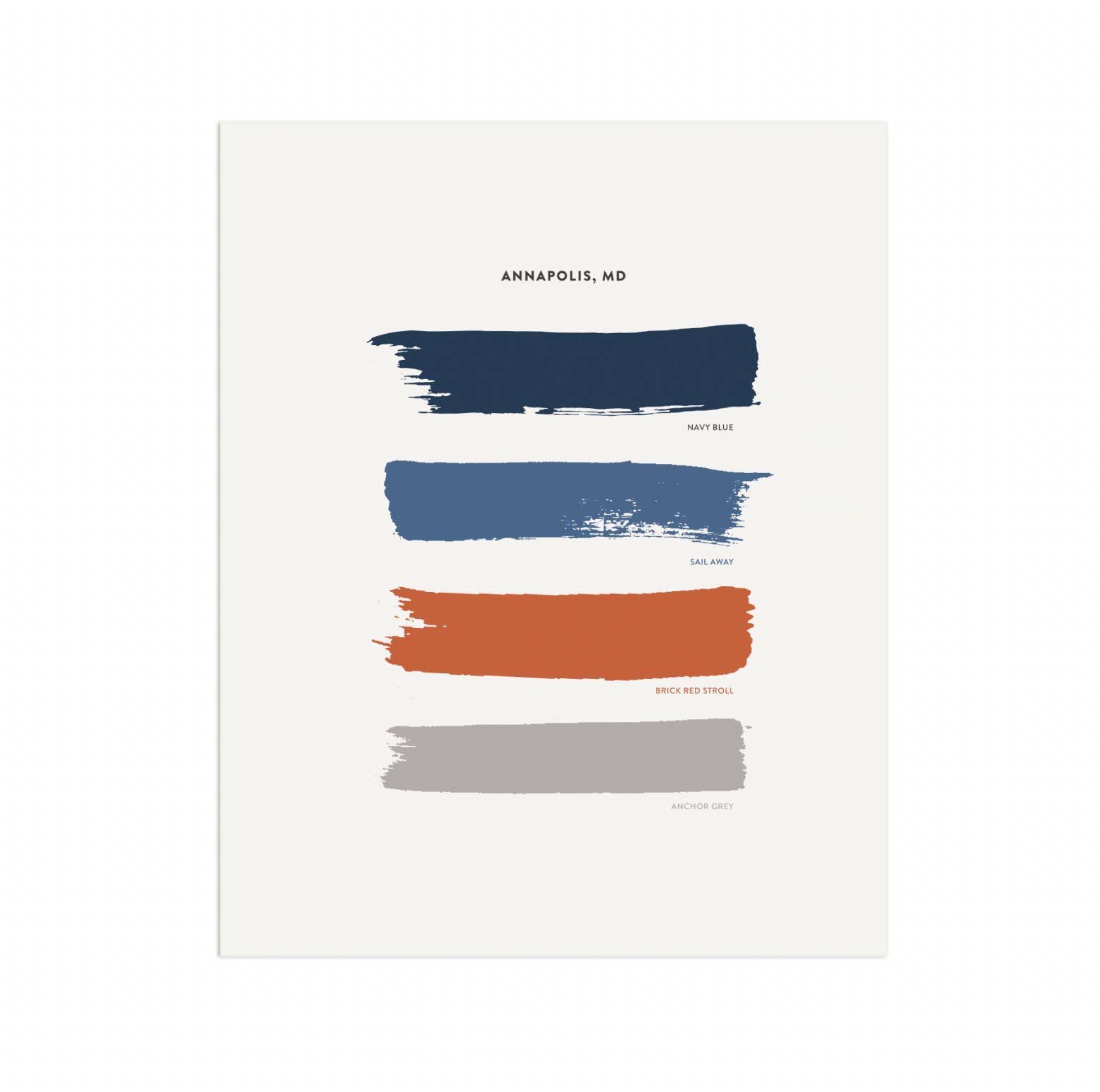 Maryland Mercantile - Wholesale Art Print - Annapolis Palette - 8"x10" Print