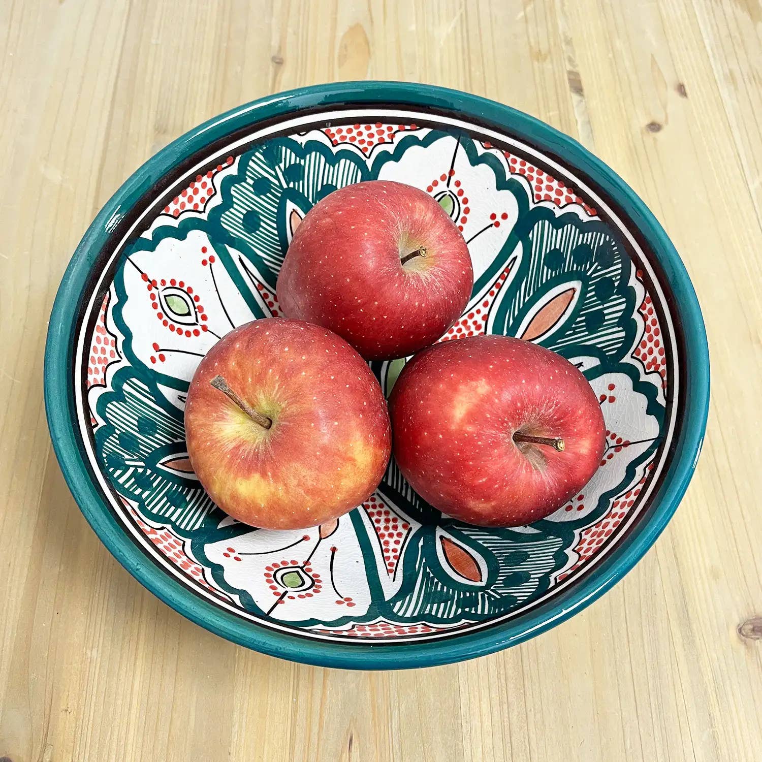 Etnico del Mondo - Wholesale Decoratief bord/schotel/kom - Marokkaanse Terracotta Keramische Kom Uit Safi 25 cm #34