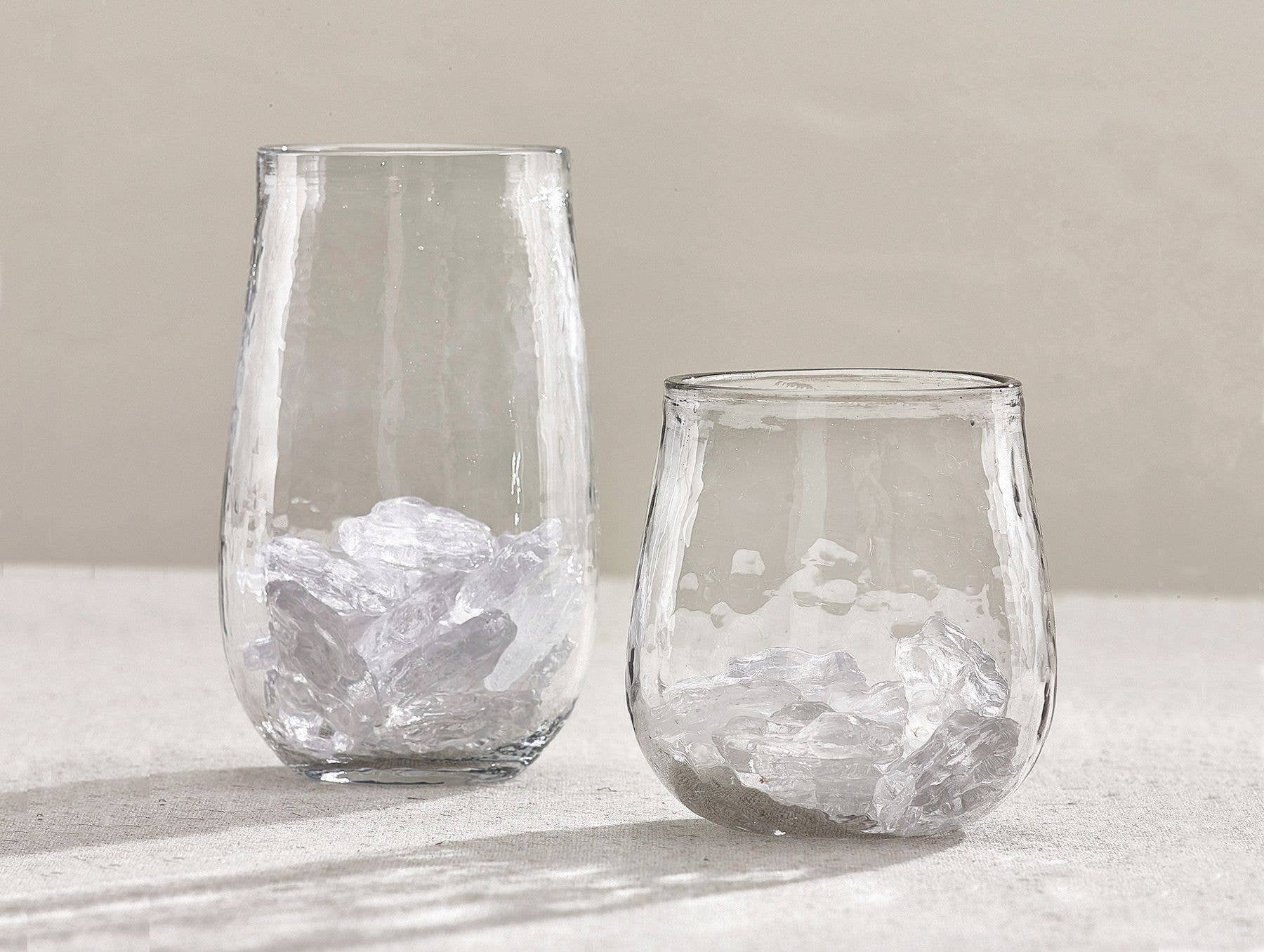 Split P - Wholesale Drinking Glass/Cup - Textured Short Beverage Glass