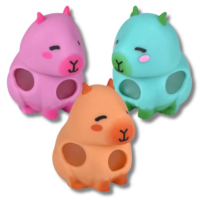 Toyarina - Wholesale Squishy Toy - Kids & Baby - Squeezy Bead Capybara Balls in Assorted Colors3