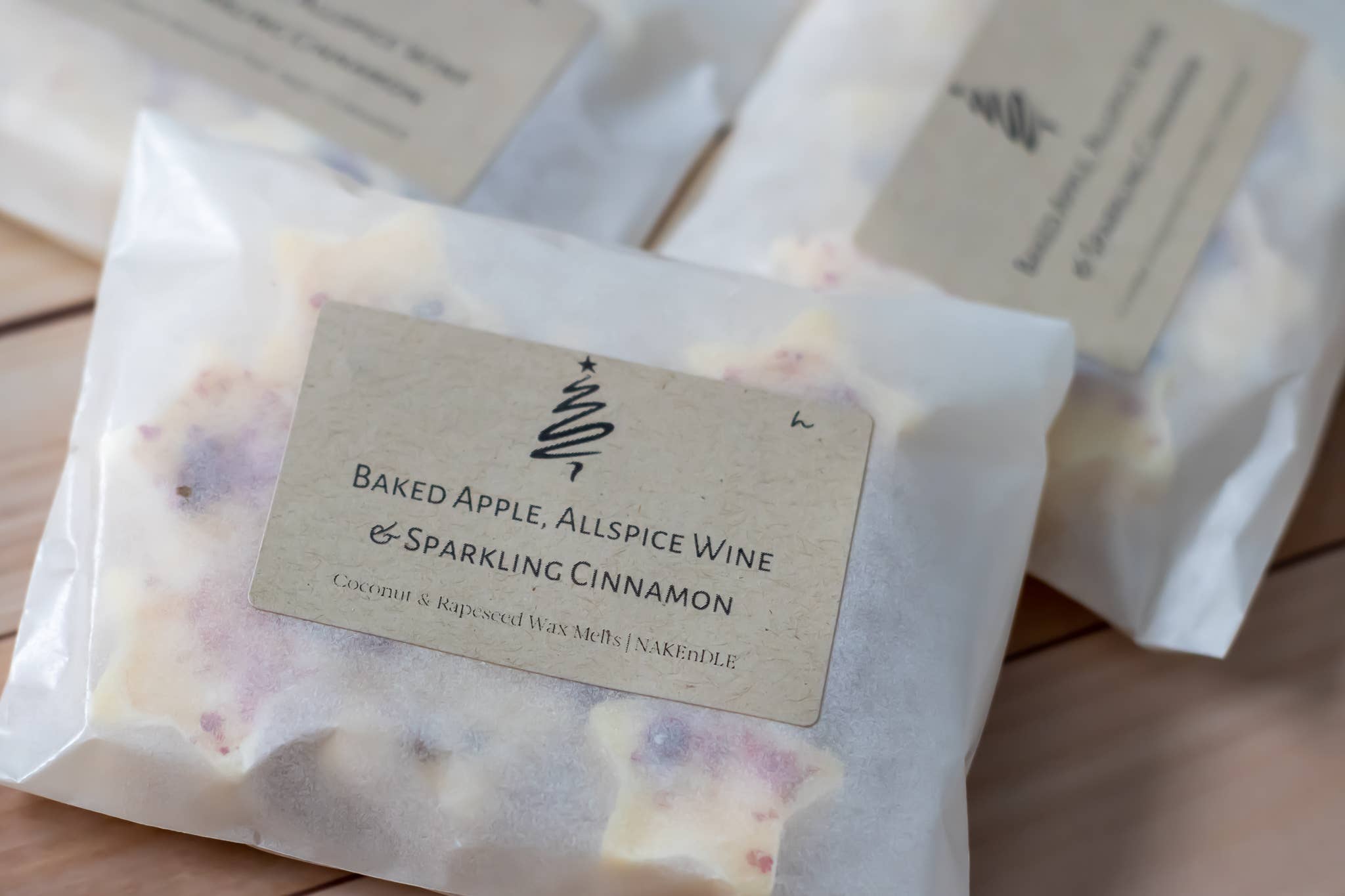 NAKEnDLE – wholesale Wax melt – Baked Apple & Cinnamon hand poured luxury Christmas Wax Melt3