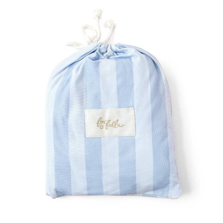 Fox & Fallow – wholesale Cot/crib sheets – Cloud Stripe Organic Fitted Cot Sheet