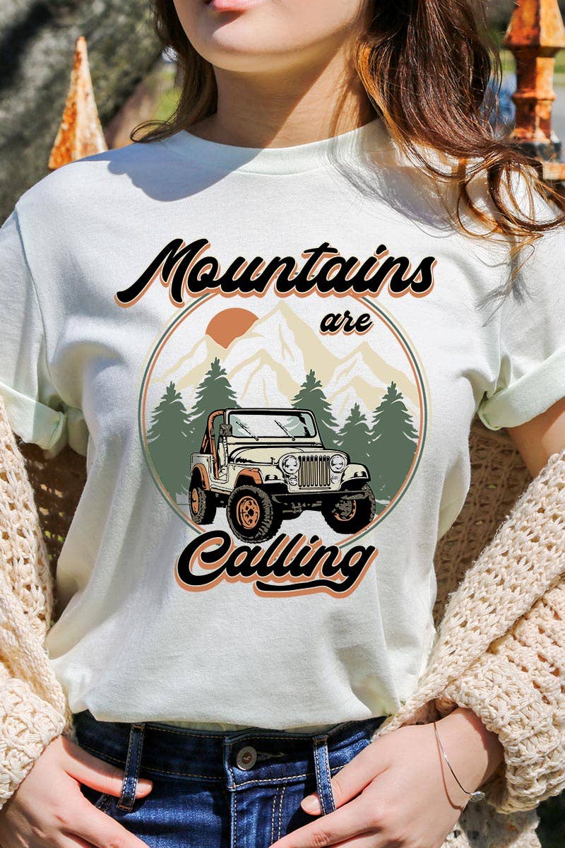 COLORBEAR - Wholesale T-Shirt (Graphic) - Unisex - MOUNTAINS ARE CALLING UNISEX SHORT SLEEVE4