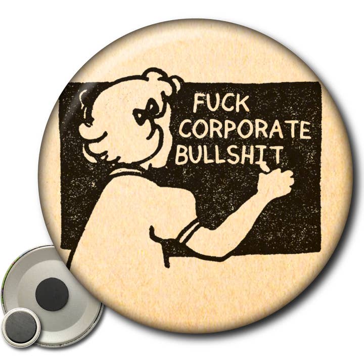 Fuck Corporate Bullshit – Magnet för wholesale av Static Cat Studio