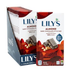 L&F Universal Goods - Wholesale Chocolate Bar - Lily's Almond Dark Chooclate 55% Bar 12/3OZ0