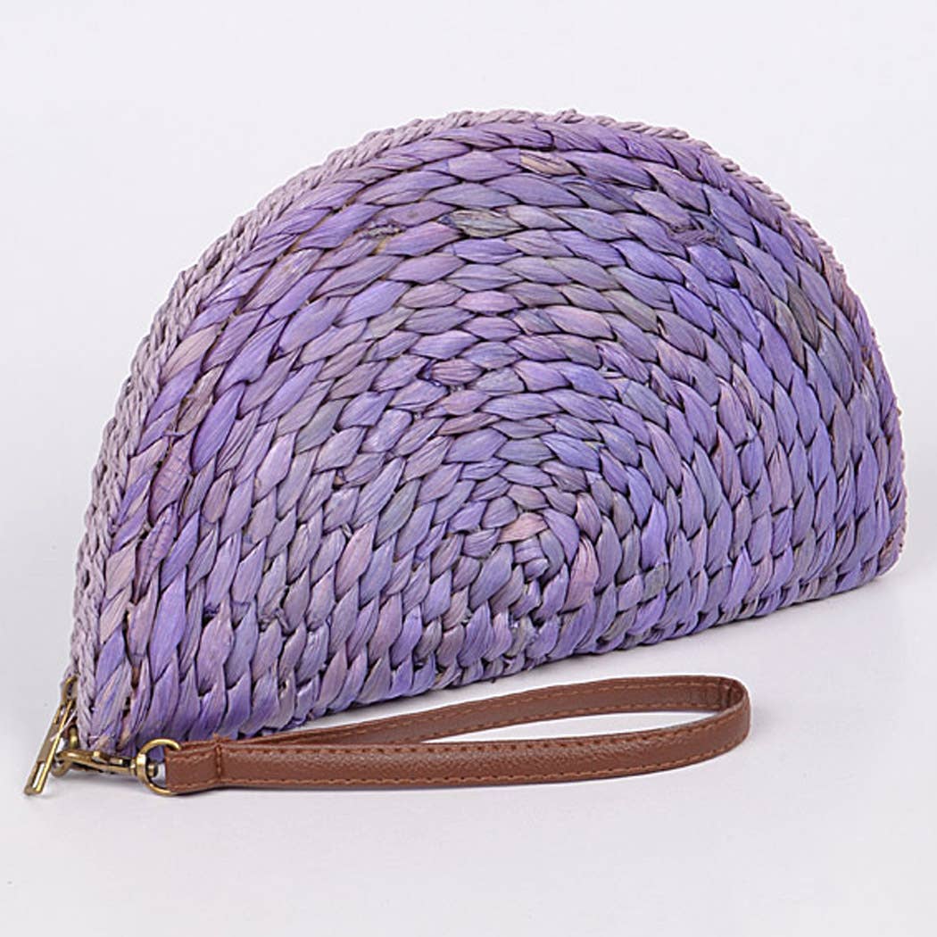 3AM BY H&D ACCESSORIES - Wholesale Clutch Bag - Women's - Half Circle Straw Clutch1