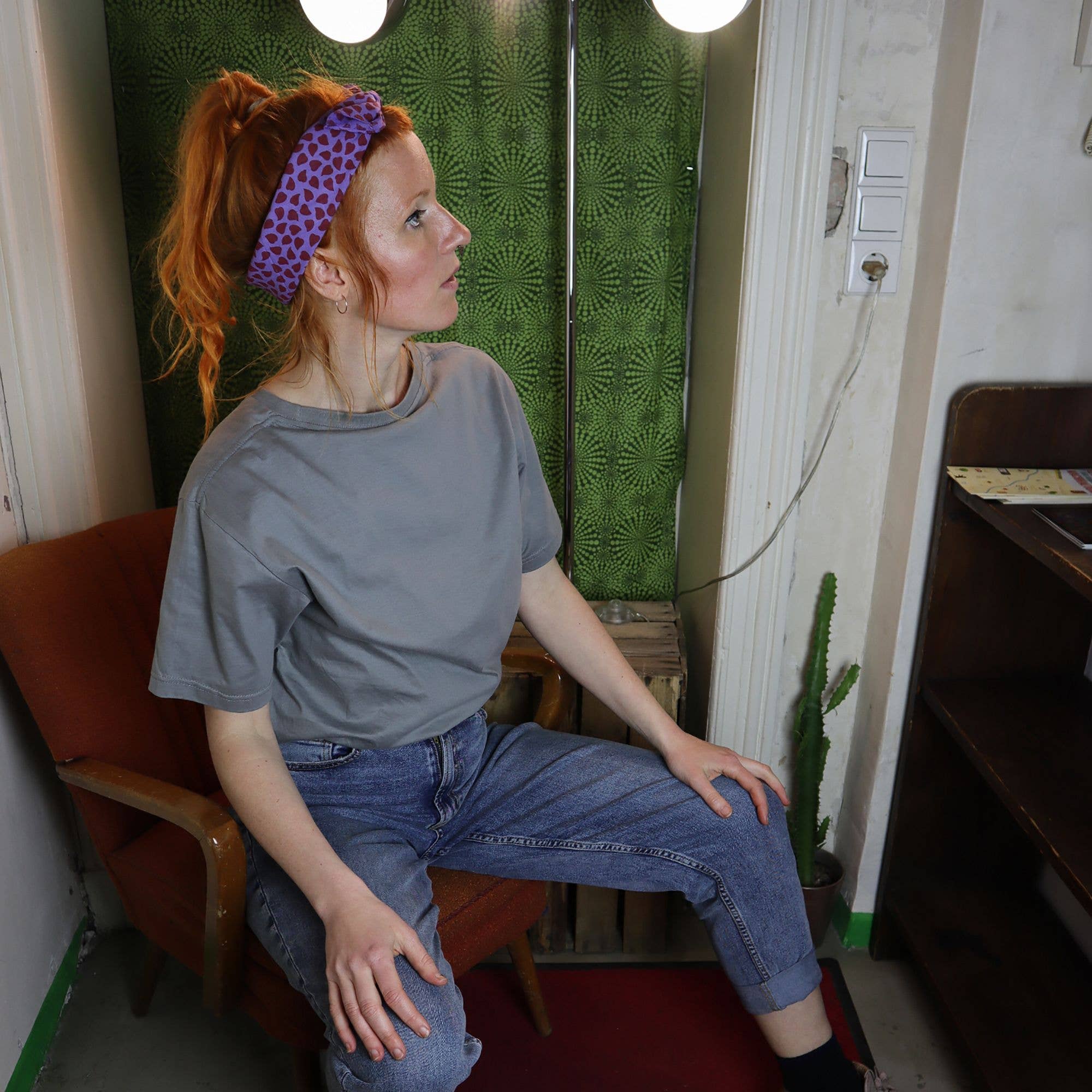 Tribal Trade GmbH - Wholesale Bandana - Women's - Bandana scarf hearts purple red square headscarf7