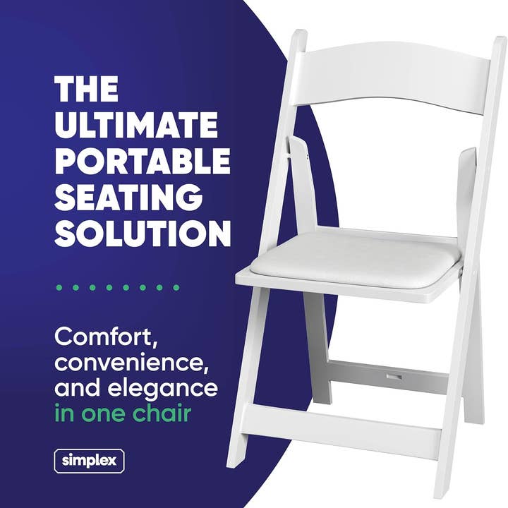 Simplex Brands - Wholesale Folding Chair - White Resin Folding Chair
