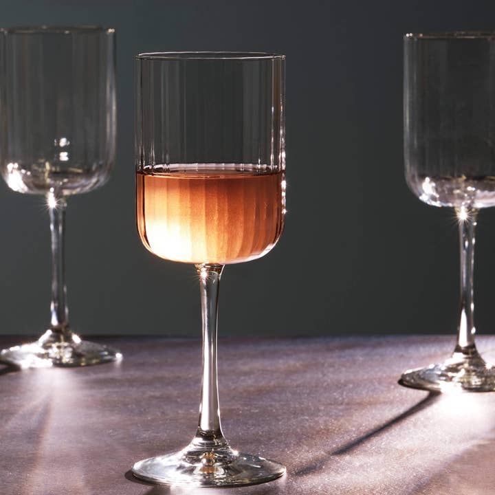 Libbey - Wholesale Wine Glass - Libbey Paneled All Purpose Wine Glasses, 13.5oz, Set of 4