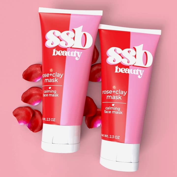 Masque visage à l'argile rose + pour la vente par SSB Beauty LLC