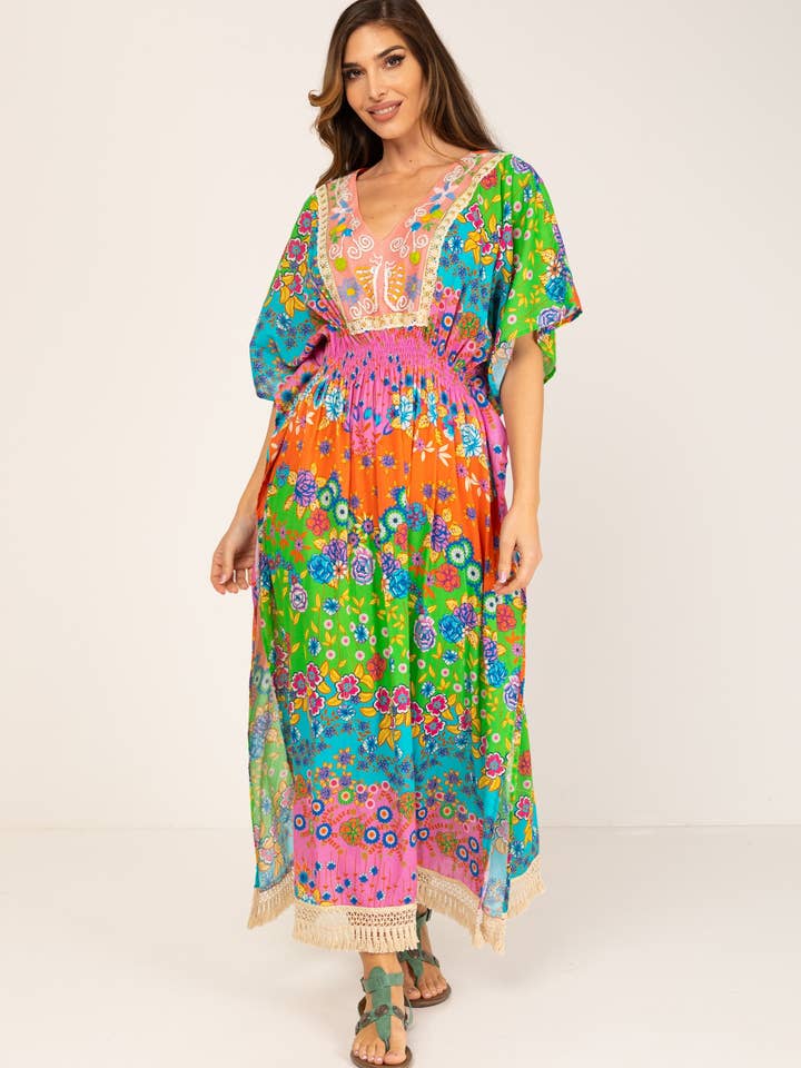 Tunique longue imprimée Sh9442V pour la vente par Peace & Love (CALAO IMPORT EXPORT S.L.)