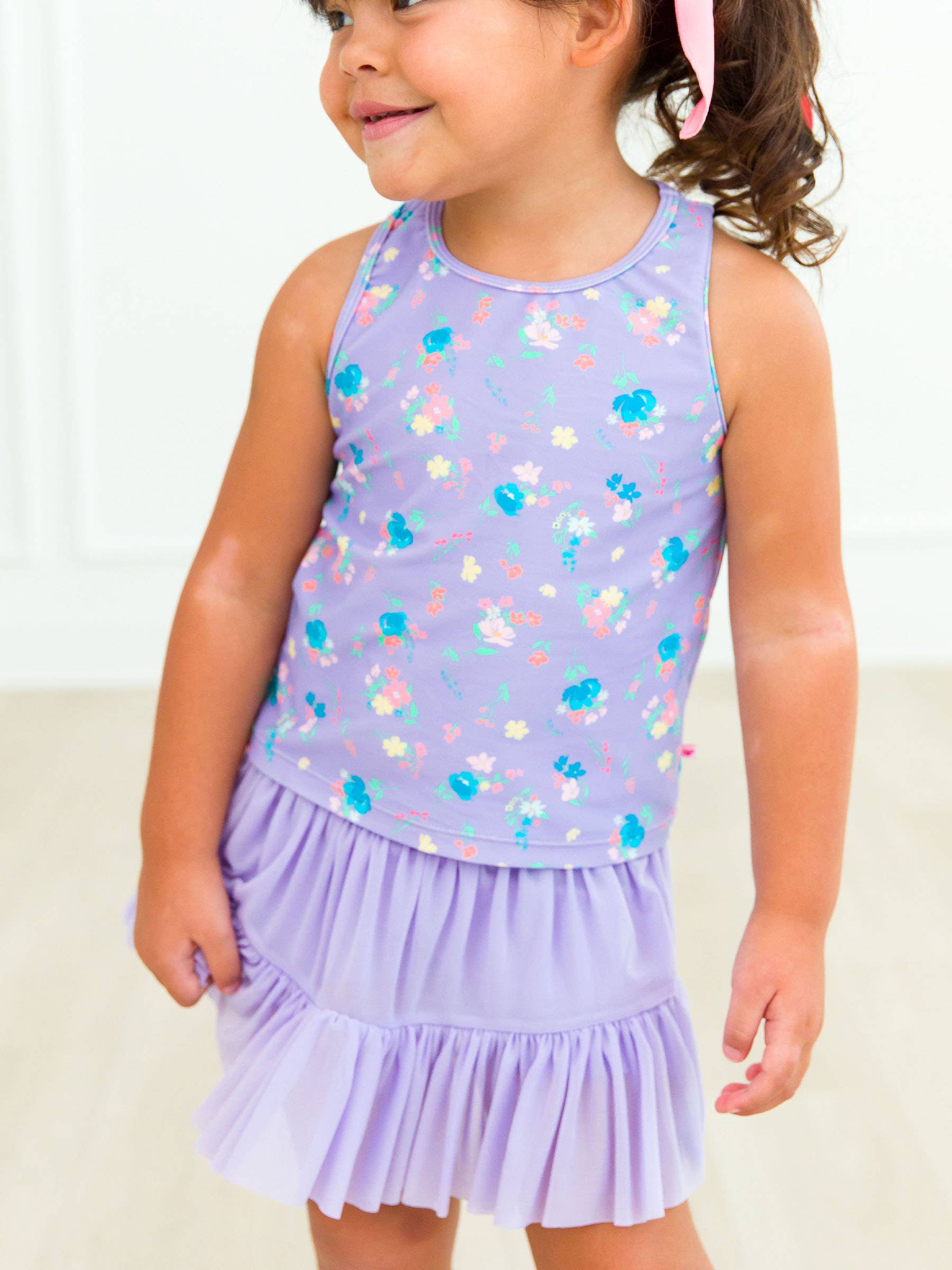 Paars Meisjes lavendel actieve tule skort voor groothandel op Faire5